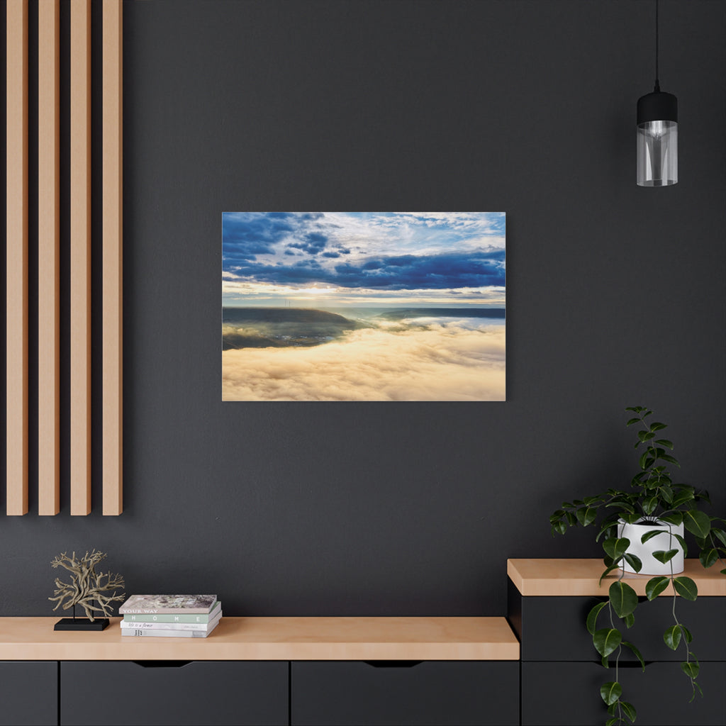 Sunrise Over Clouds - Peace River Alberta Matte Canvas Wall Art — Stretched Landscape Print