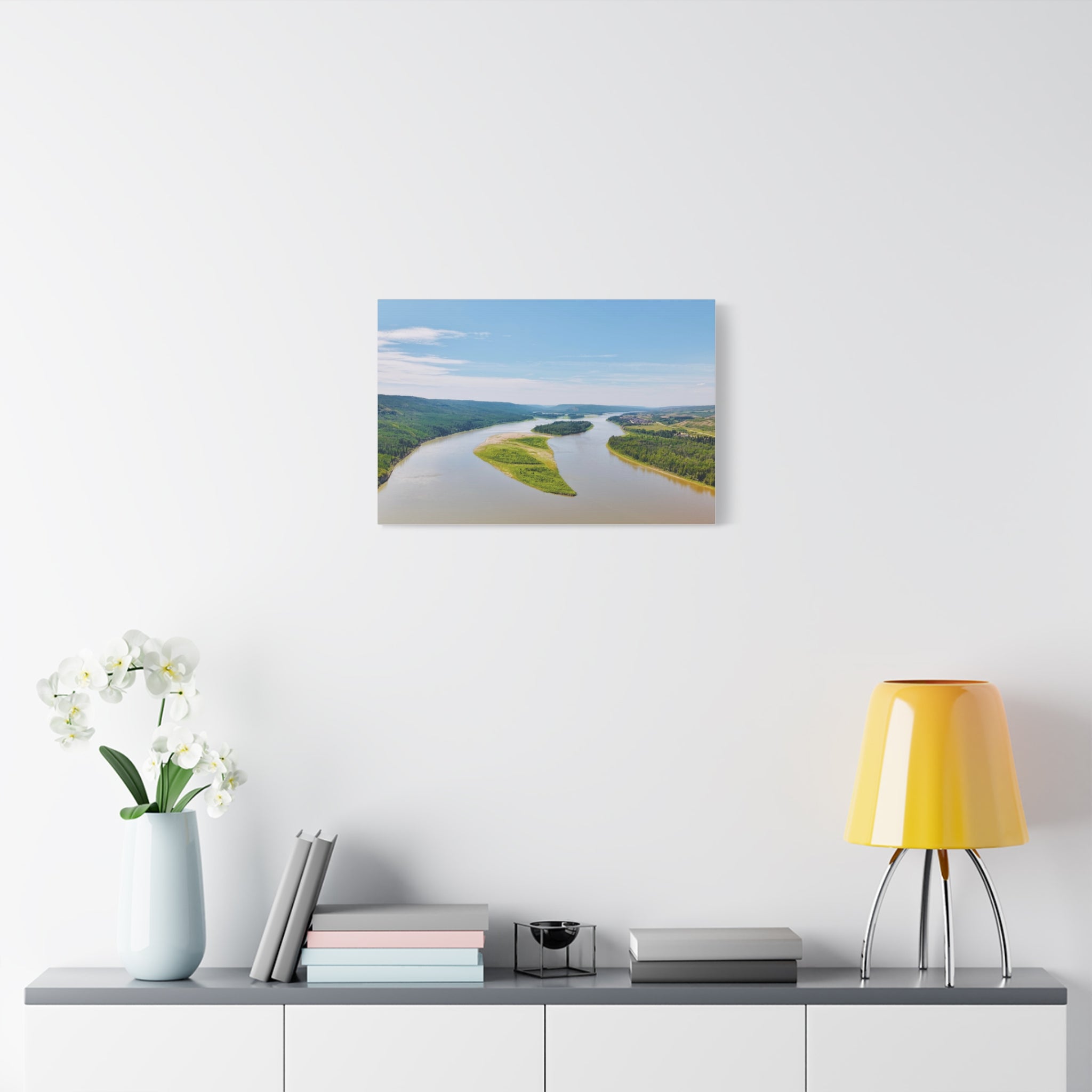 Peace River Bend Landscape Canvas Print – Matte Stretched Wall Art