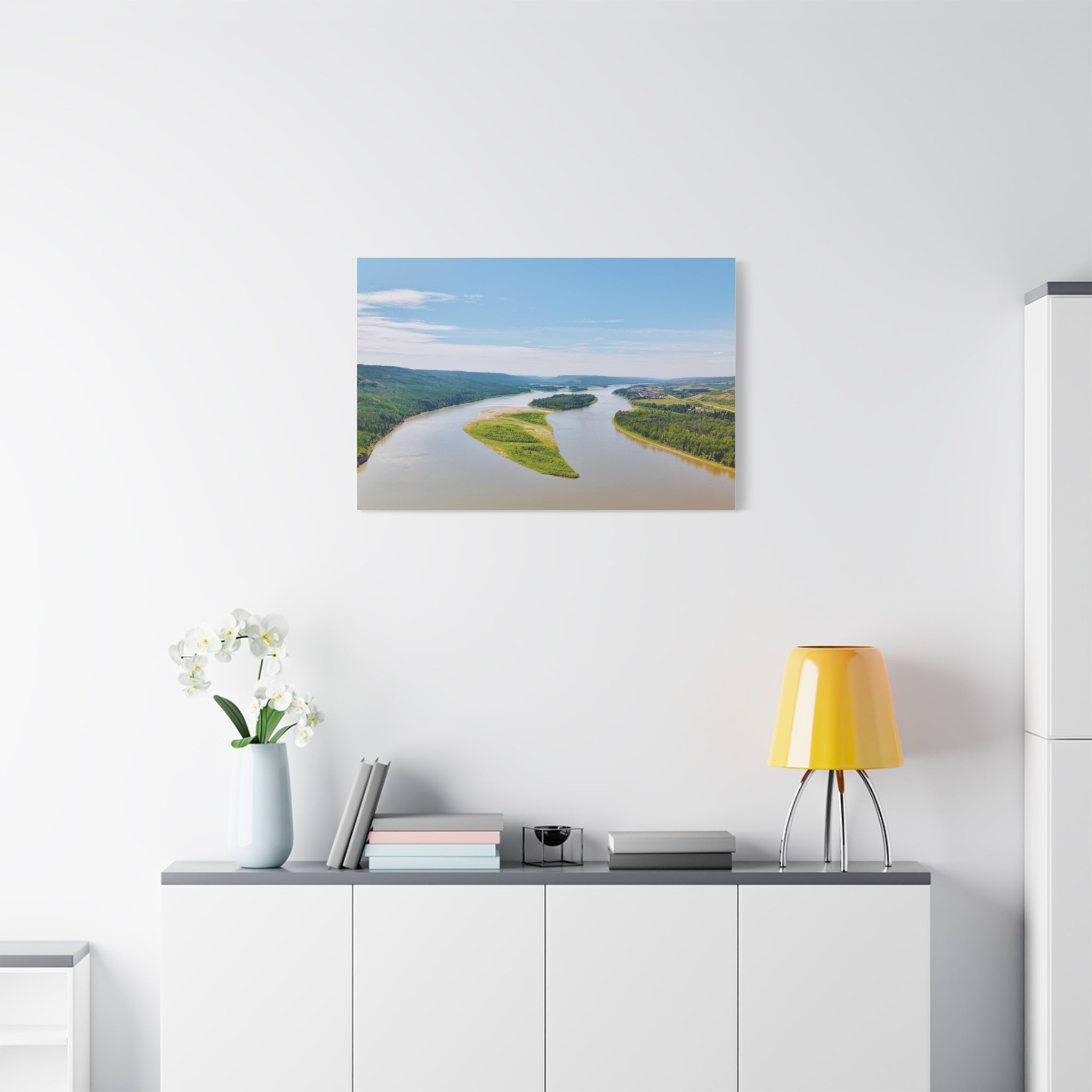 Peace River Bend Landscape Canvas Print – Matte Stretched Wall Art