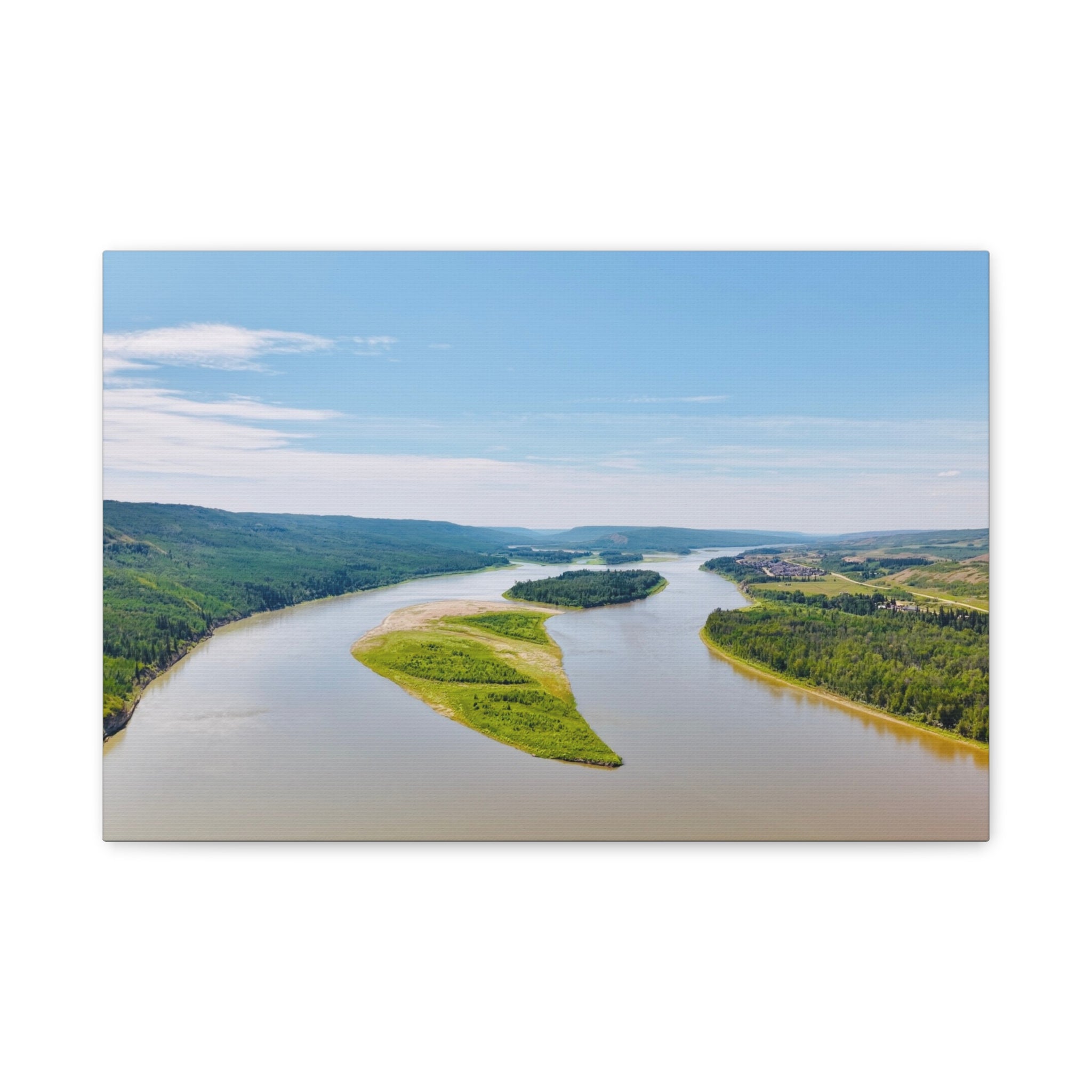 Peace River Bend Landscape Canvas Print – Matte Stretched Wall Art