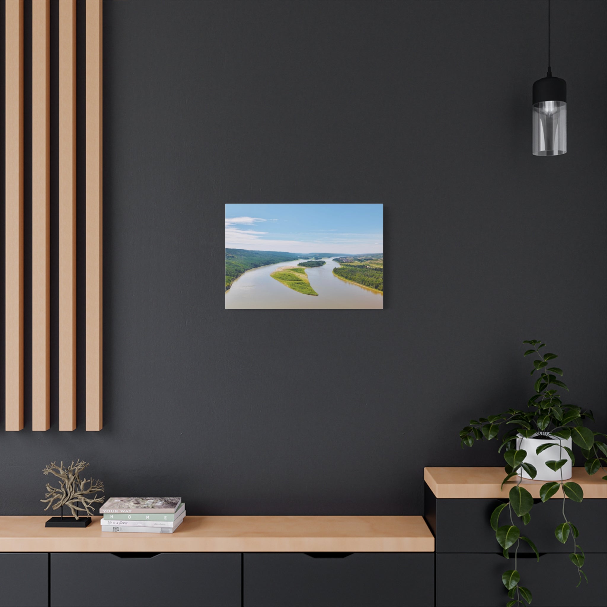 Peace River Bend Landscape Canvas Print – Matte Stretched Wall Art
