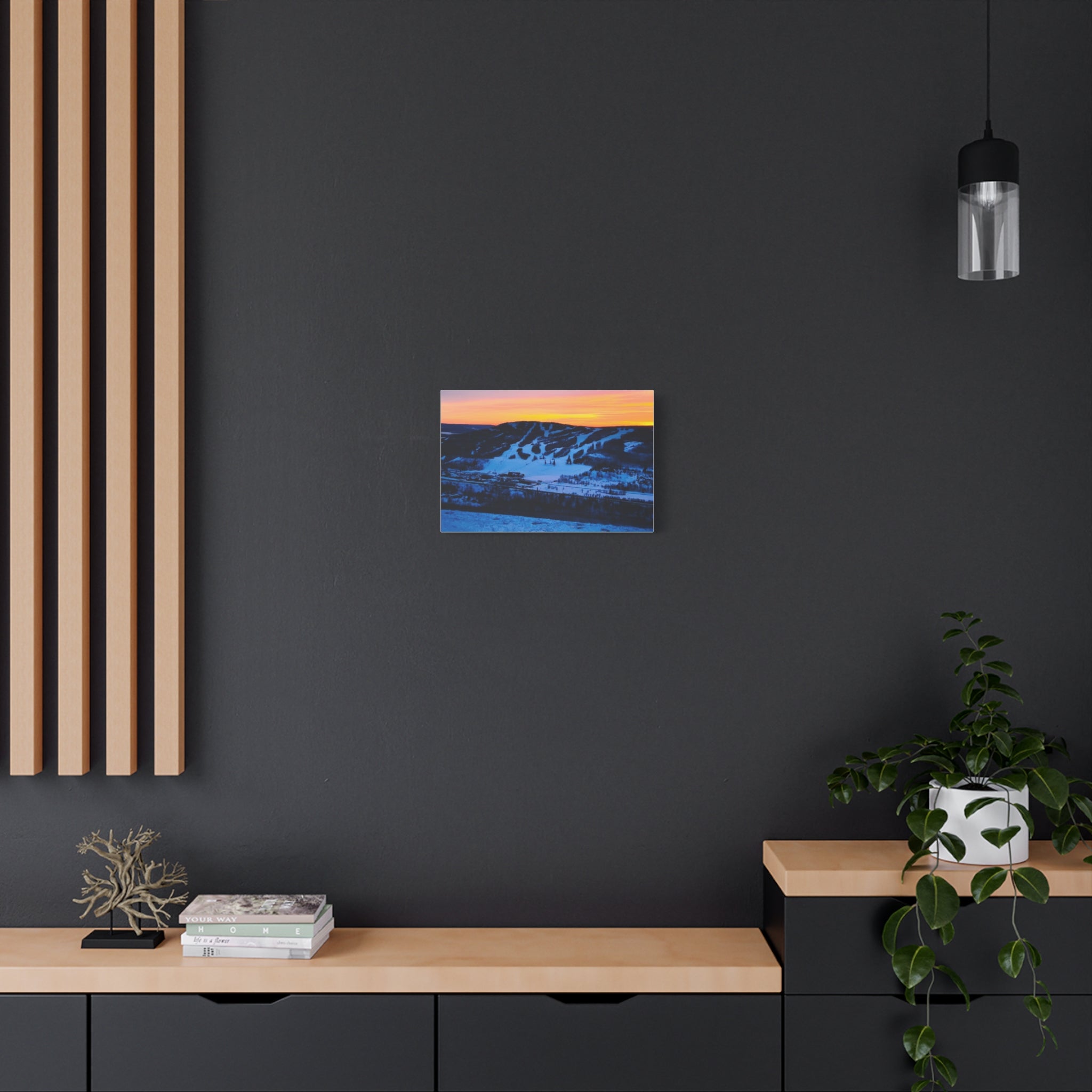 Sunset Misery Mountain - Matte Canvas Print — Winter Mountain Landscape Wall Art