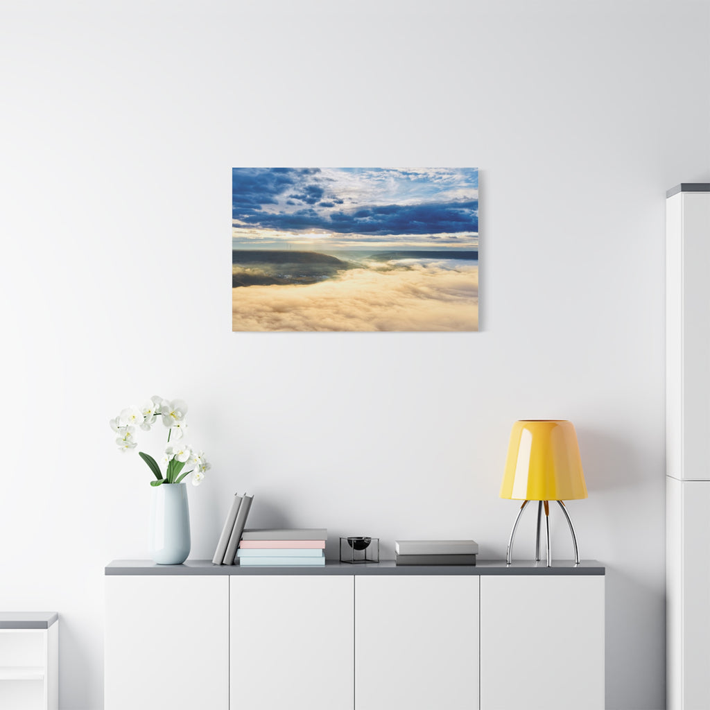 Sunrise Over Clouds - Peace River Alberta Matte Canvas Wall Art — Stretched Landscape Print