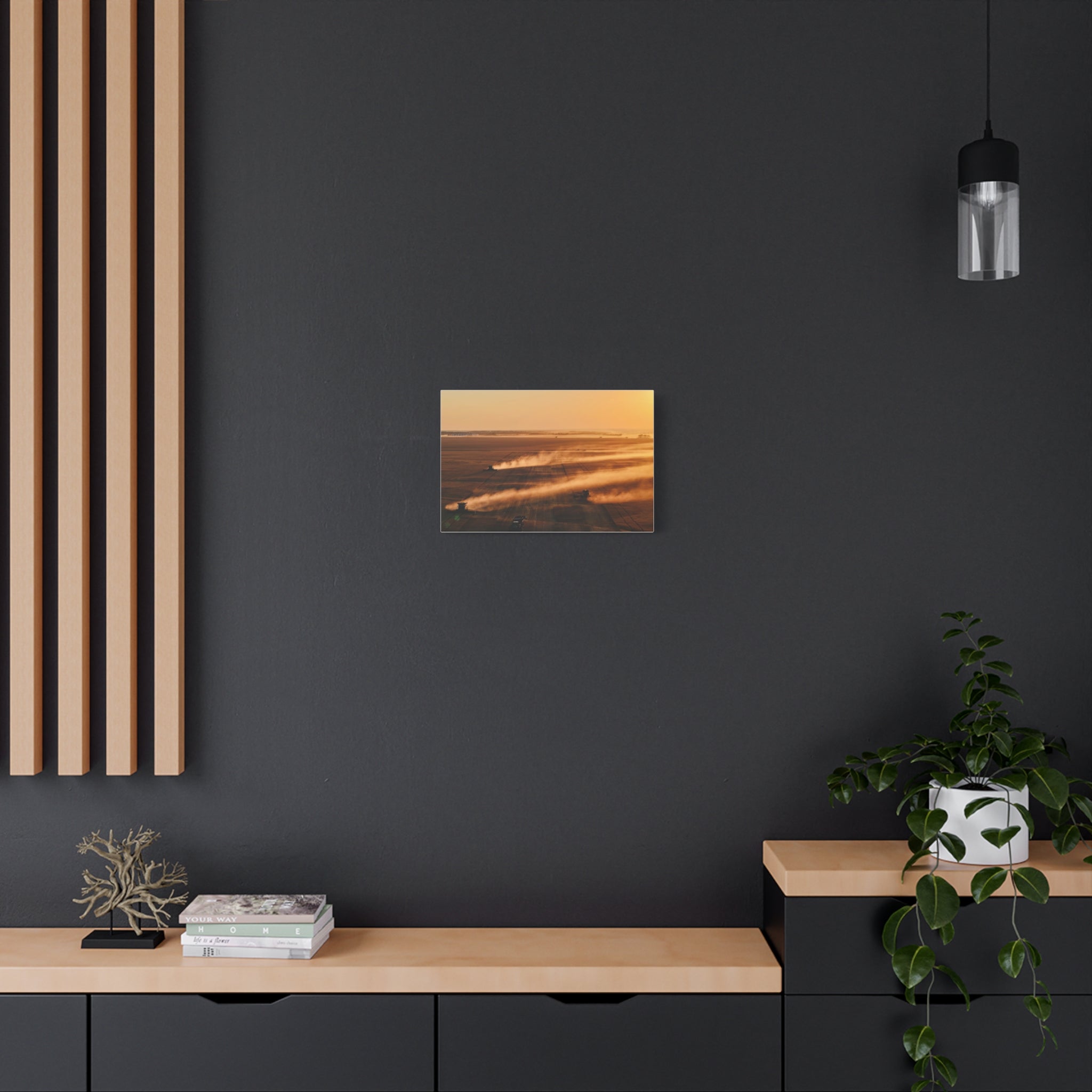 Golden Harvest Peace Region Canvas Print — Farmfield Sunrise Wall Art