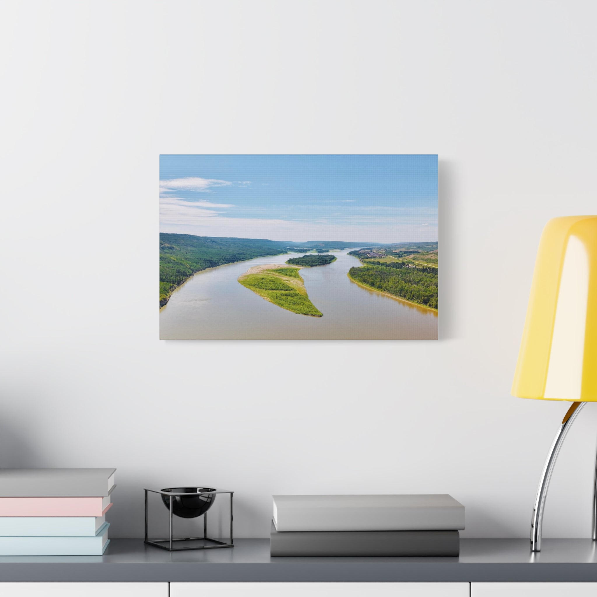 Peace River Bend Landscape Canvas Print – Matte Stretched Wall Art