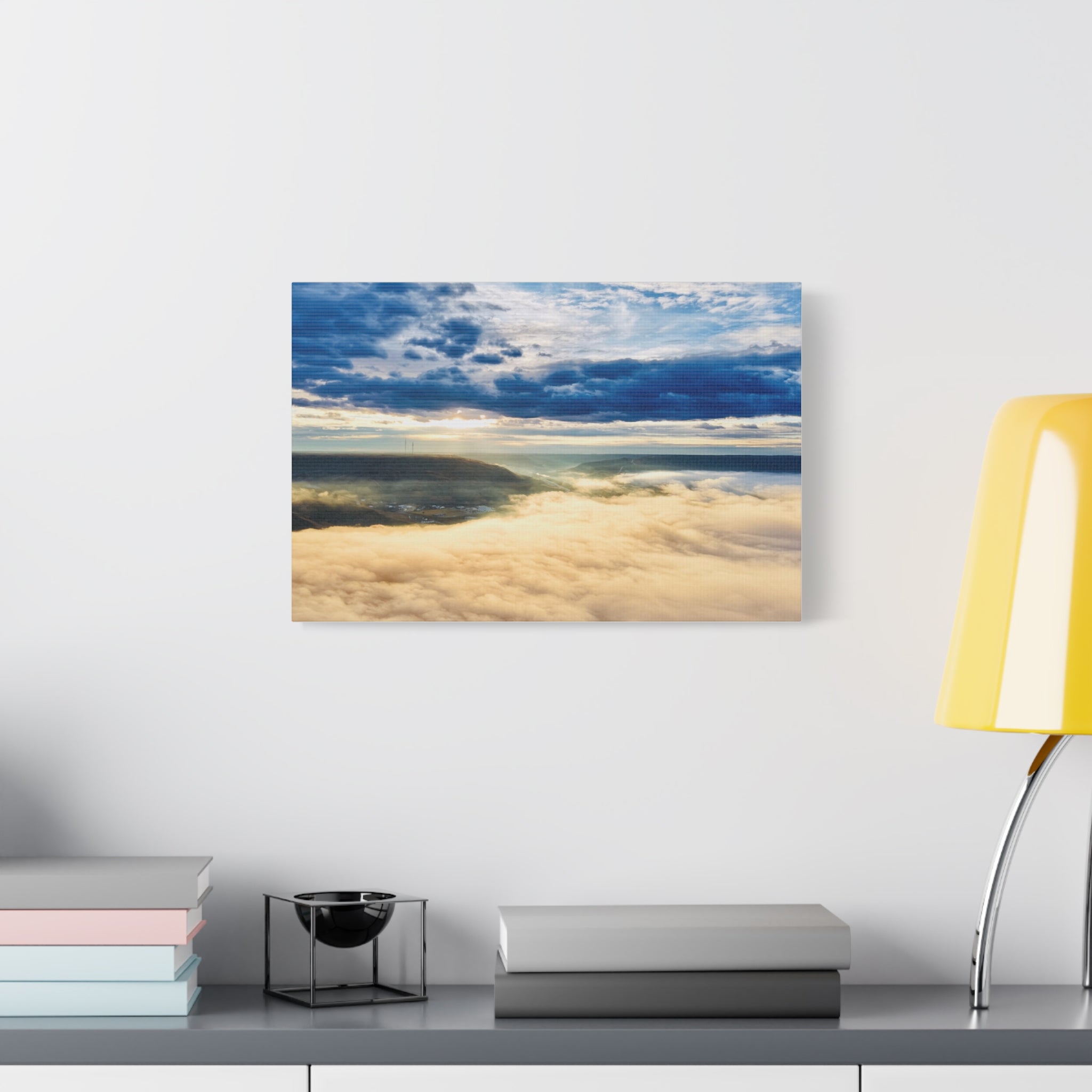Sunrise Over Clouds - Peace River Alberta Matte Canvas Wall Art — Stretched Landscape Print