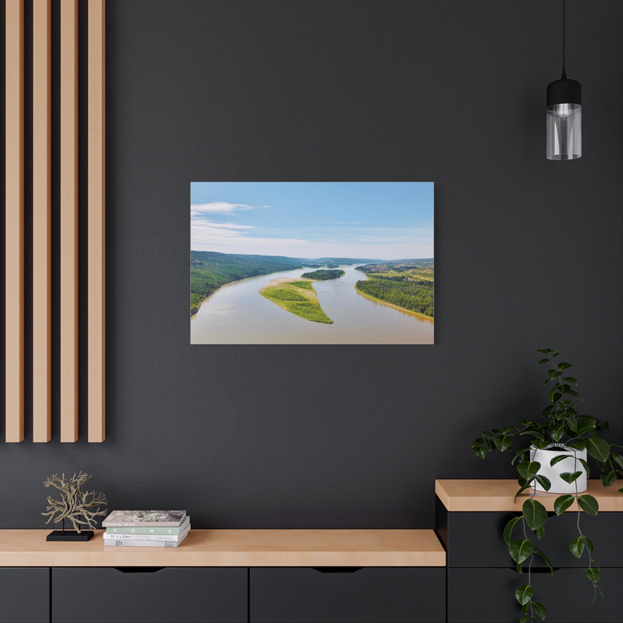 Peace River Bend Landscape Canvas Print – Matte Stretched Wall Art