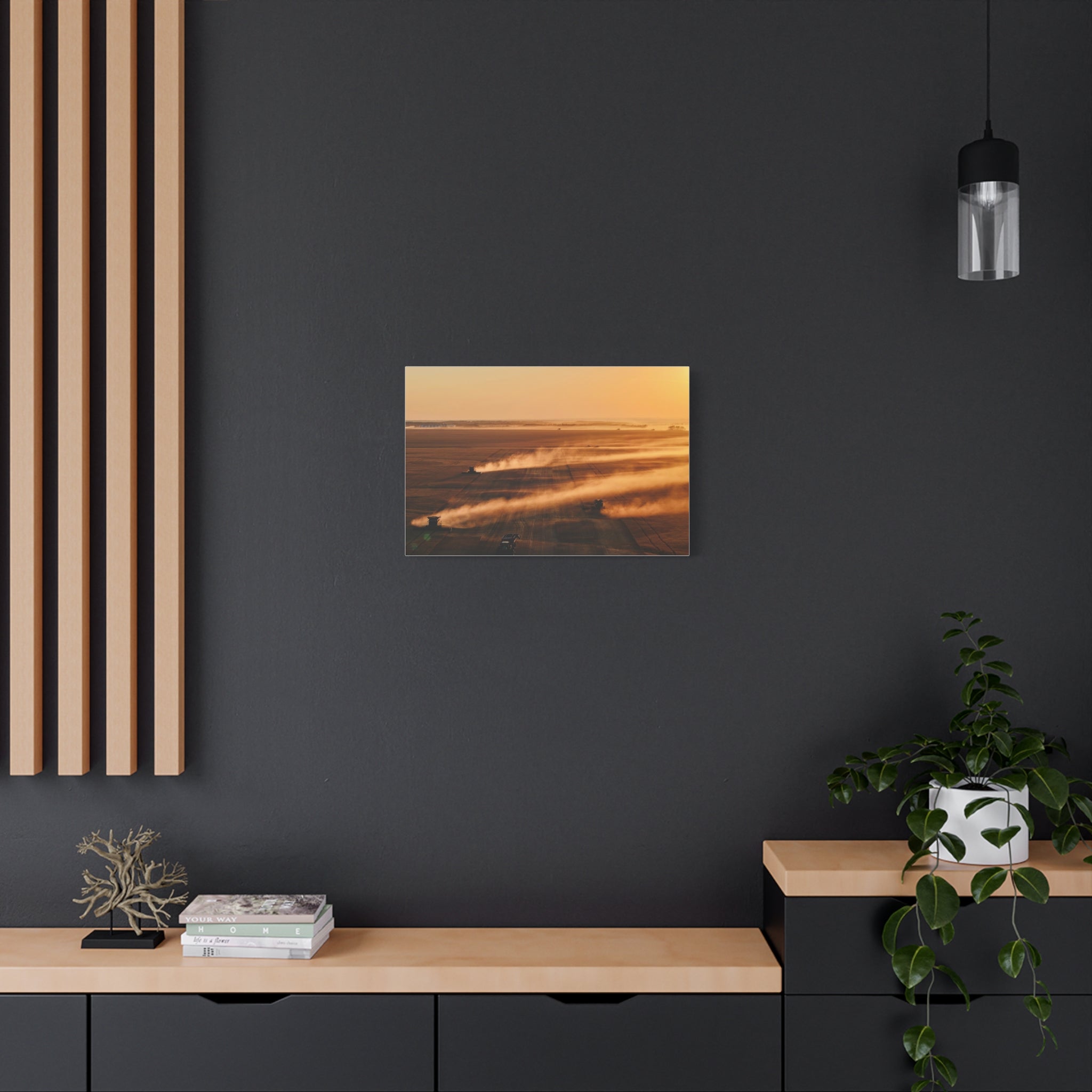 Golden Harvest Peace Region Canvas Print — Farmfield Sunrise Wall Art